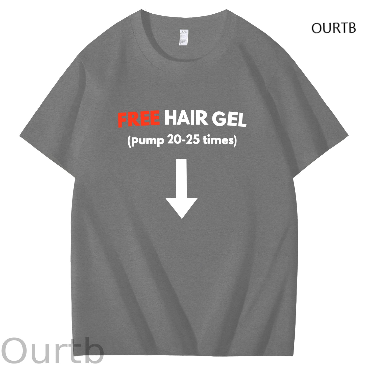Free Hair Gel Pump 20-25 Times Funny Adult Art Pattern Print T-Shirt