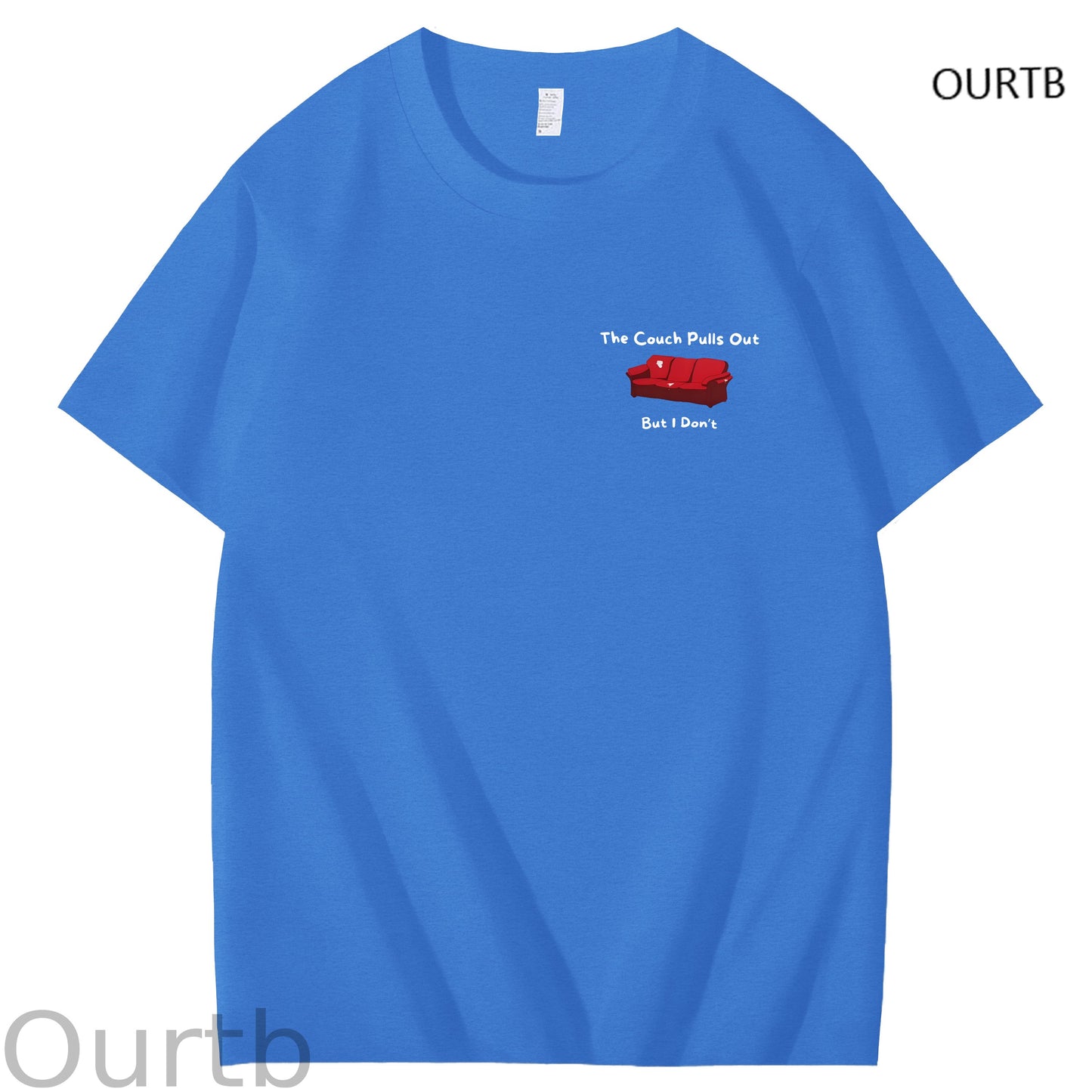 The Couch Pulls Out But I Don't Funny Adult Art Pattern Print T-Shirt