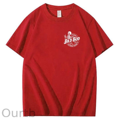 Dad Boo Pattern Print 100%Cotton T-Shirt
