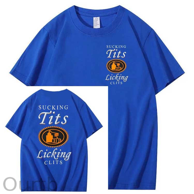 Sucking Tits Licking Clits  Pattern  Print 100%Cotton T-Shirt