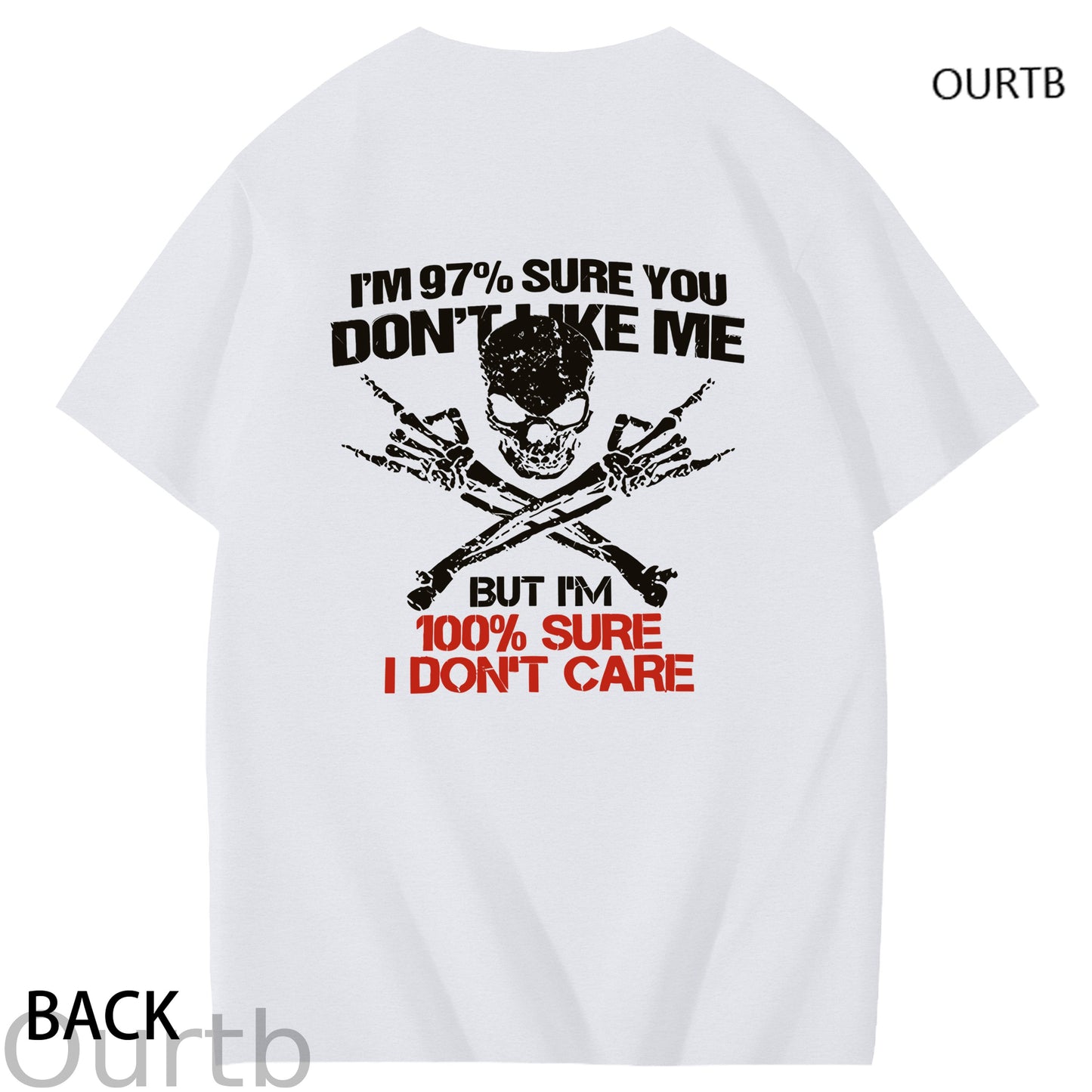 I‘m 97% Sure You Don't Like Me But I'm 100% Sure I Don't Care Generation X Est 1970 Funny Art Pattern Print T-Shirt