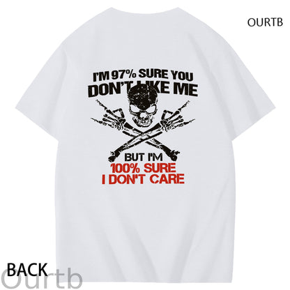 I‘m 97% Sure You Don't Like Me But I'm 100% Sure I Don't Care Generation X Est 1970 Funny Art Pattern Print T-Shirt