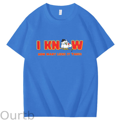 I Knew How Many Licks It Takes Art Pattern Print T-Shirt