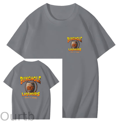 Big Johnson's Fequila Art Pattern Print T-Shirt