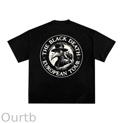 The Black Death European Tour Printed  T-shirt