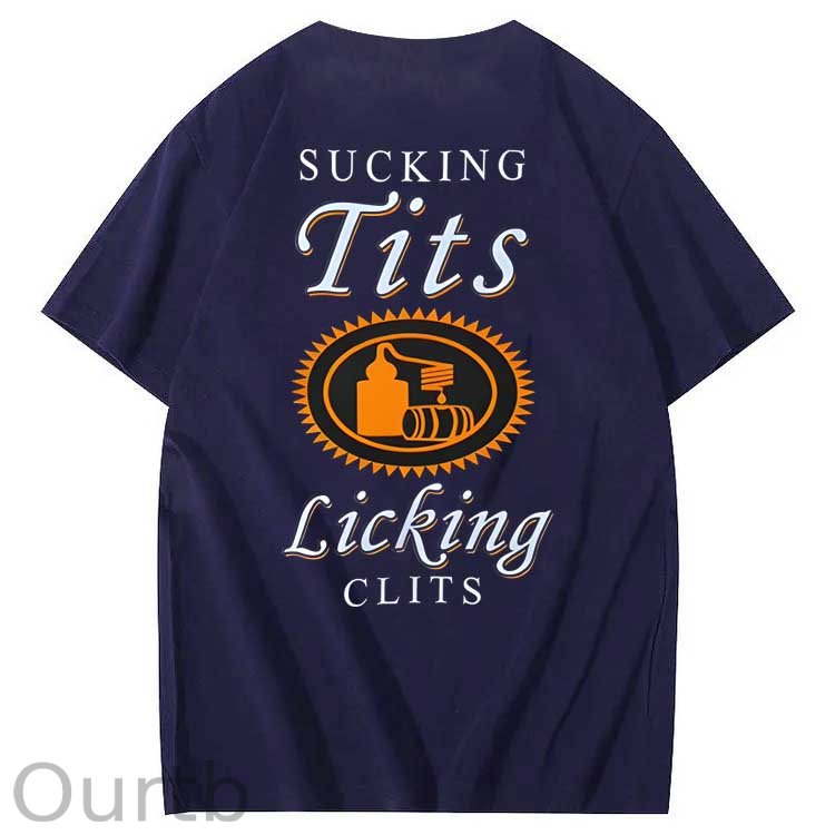 Sucking Tits Licking Clits  Pattern  Print 100%Cotton T-Shirt