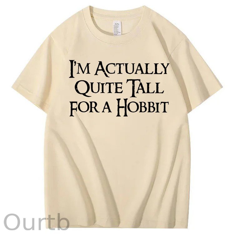 Vintage I'm Actually Quite Tall for a Hobbit 100% Cotton T-Shirt