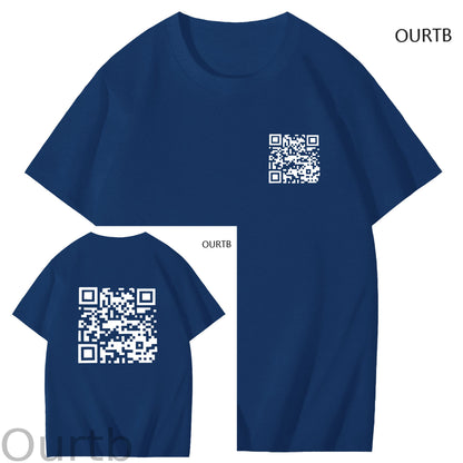 QR Code Funny Adoult Art Pattern Print T-Shirt