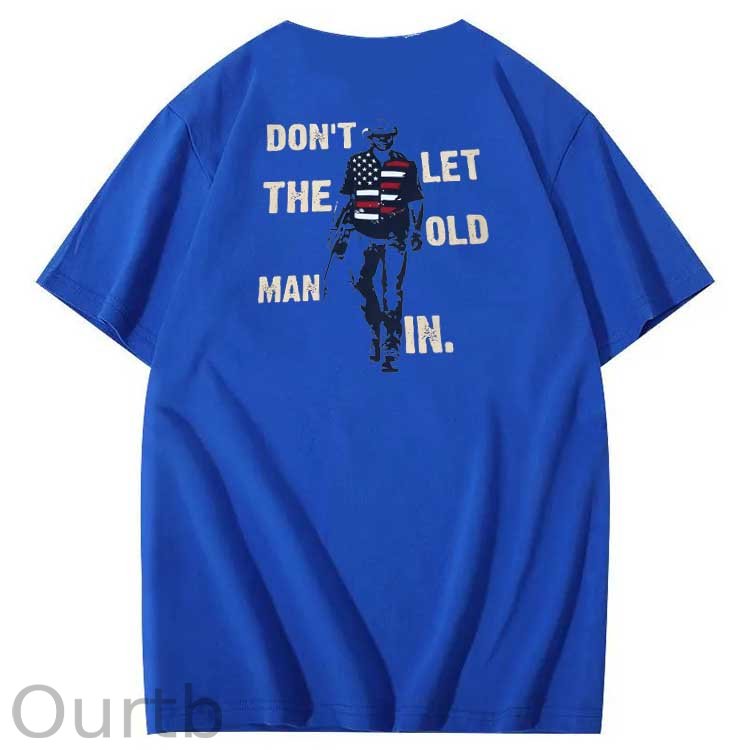 Vintage Don't Let The Old Man In Pattern 100&Cotton Print T-Shirt
