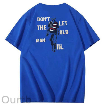 Vintage Don't Let The Old Man In Pattern 100&Cotton Print T-Shirt