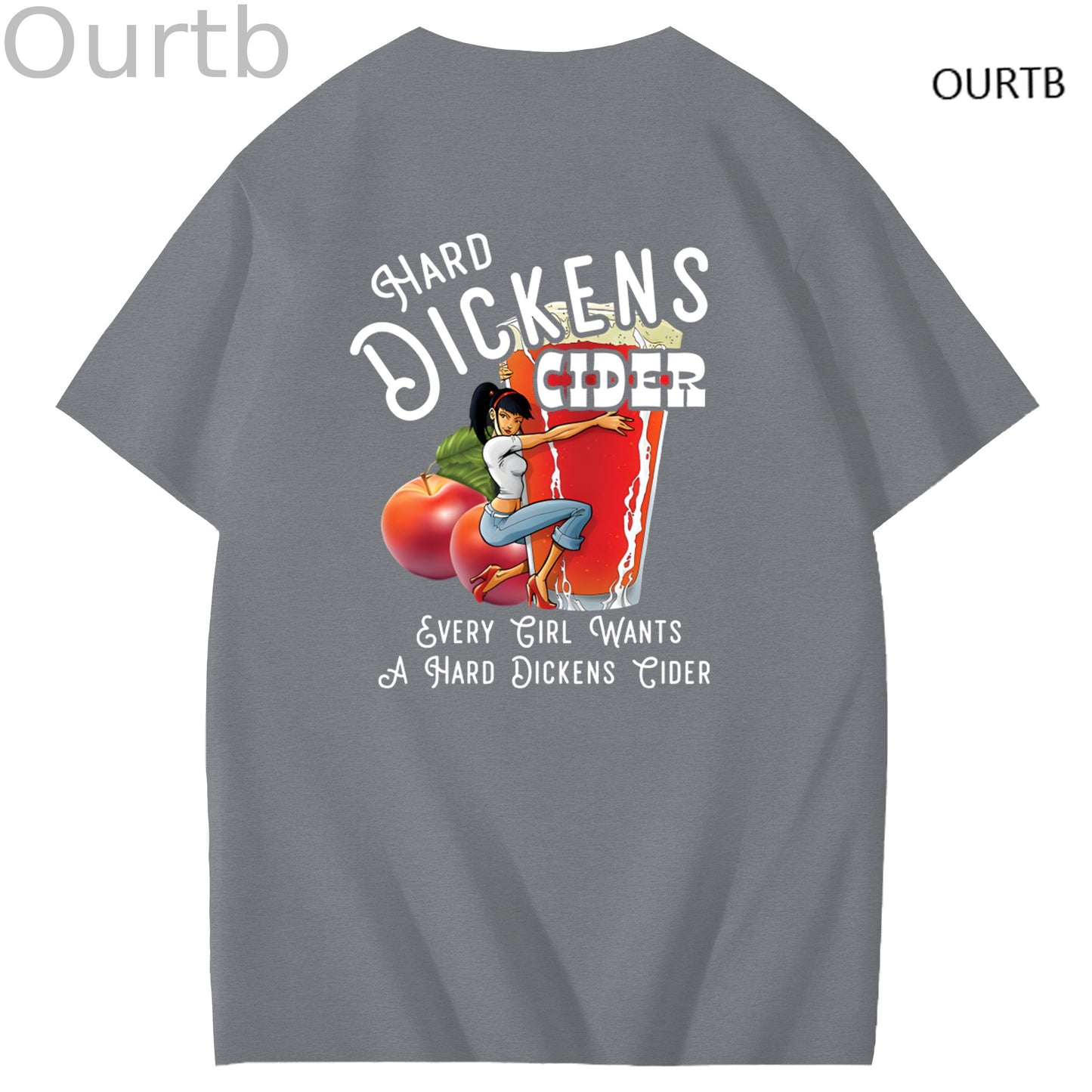 Hard Dickens Cider Every Girl Wants A Hard Dickens Cider Art Pattern Print T-Shirt
