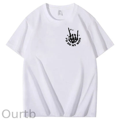 Today I Don't Feel Like Doing Anything Except My Wife Funny  Pattern 100&Cotton Print T-Shirt