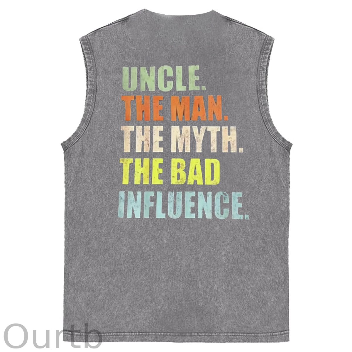 Cool Uncles Club Pattern Sleeveless Cotton Washed Printed Loose Vest