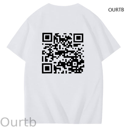 QR Code Funny Adoult Art Pattern Print T-Shirt
