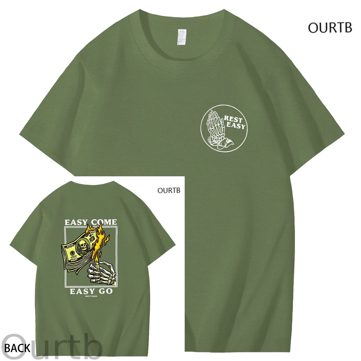 Easy Come Easy Go Art Pattern Print T-Shirt