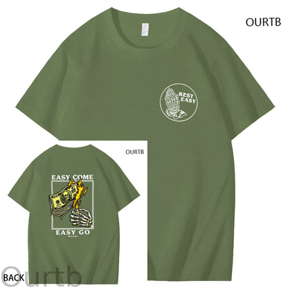 Easy Come Easy Go Art Pattern Print T-Shirt
