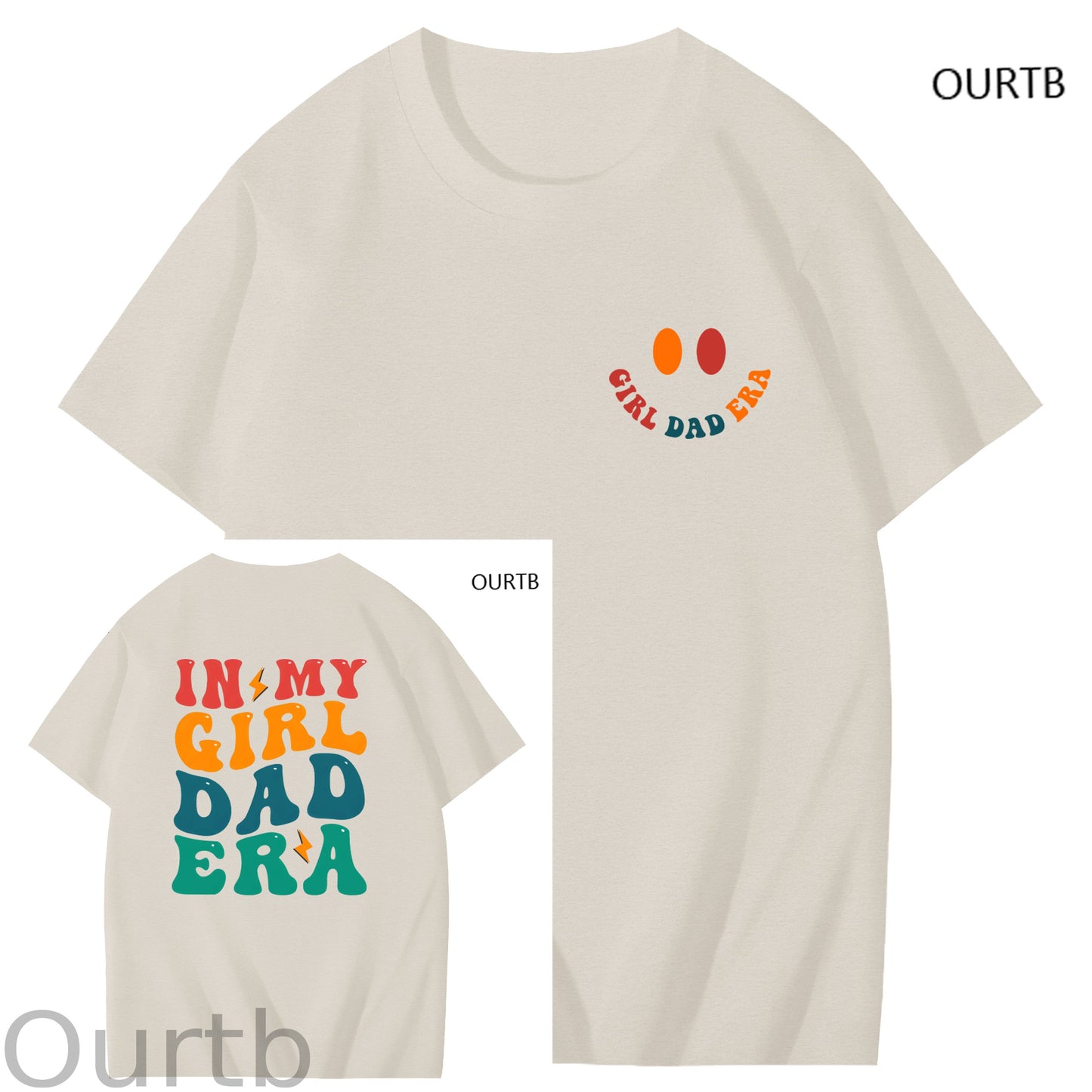 TS Fans In My Girl Dad Era Funny Art Pattern Print T-Shirt