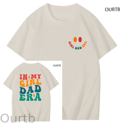 TS Fans In My Girl Dad Era Funny Art Pattern Print T-Shirt