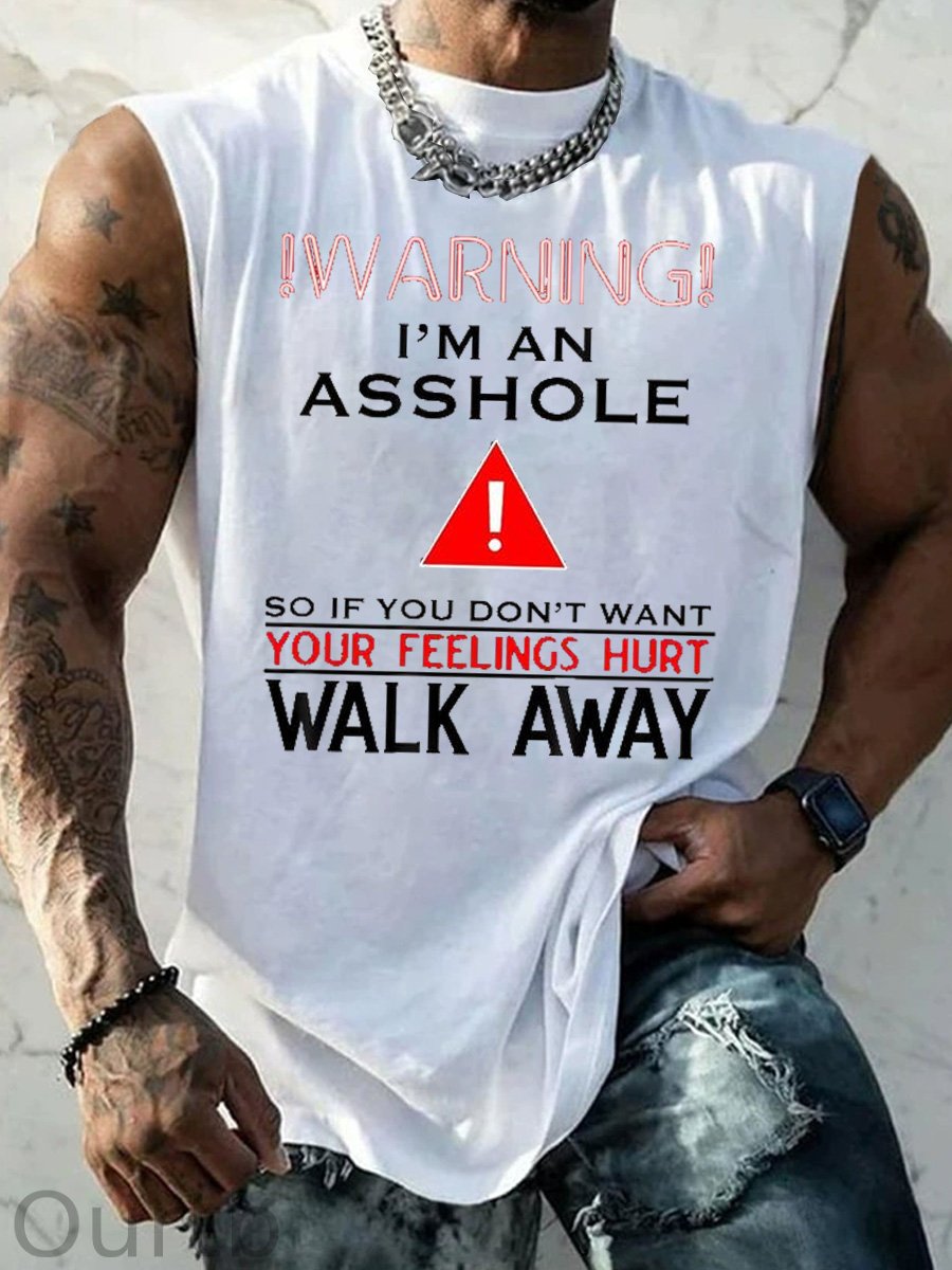 I'm An Asshole Pattern Print Vest