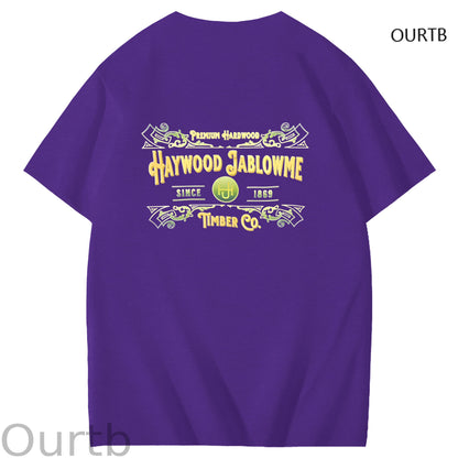 Haywood Since 1869 Jablowme Timber Co Art Pattern Print T-Shirt