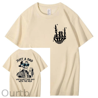 Just A Dad Who Always Came Back With The Milk T-Shirt