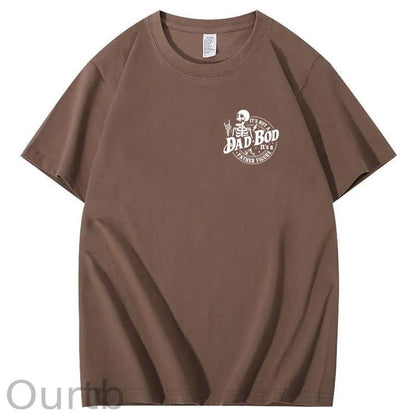 Dad Boo Pattern Print 100%Cotton T-Shirt