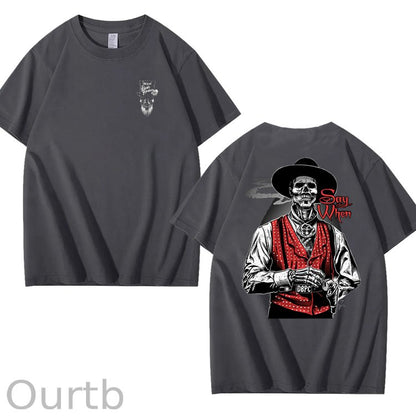 Say When Old West Death Dealers Collection Tombstone Ghost Town Zombie T-Shirt, Cowboy Shirt, Full Color, Full Size