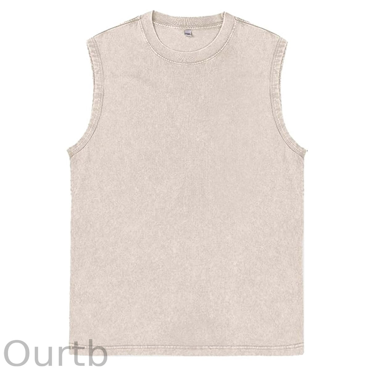 Mens Cotton Sleeveless Tank Tops Cut Off Muscle Gym T Shirts Running Beach Loose Fit Tees