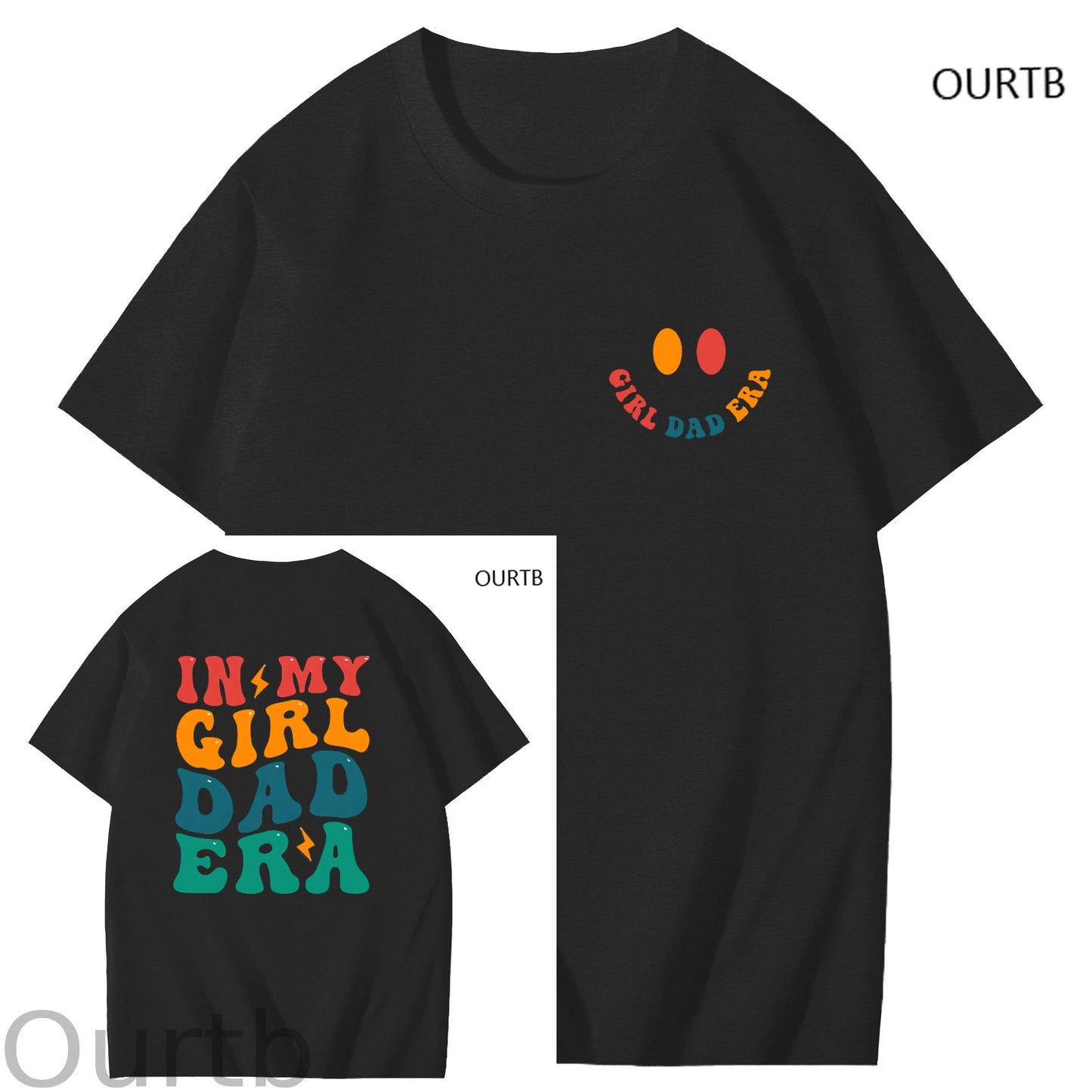 TS Fans In My Girl Dad Era Funny Art Pattern Print T-Shirt