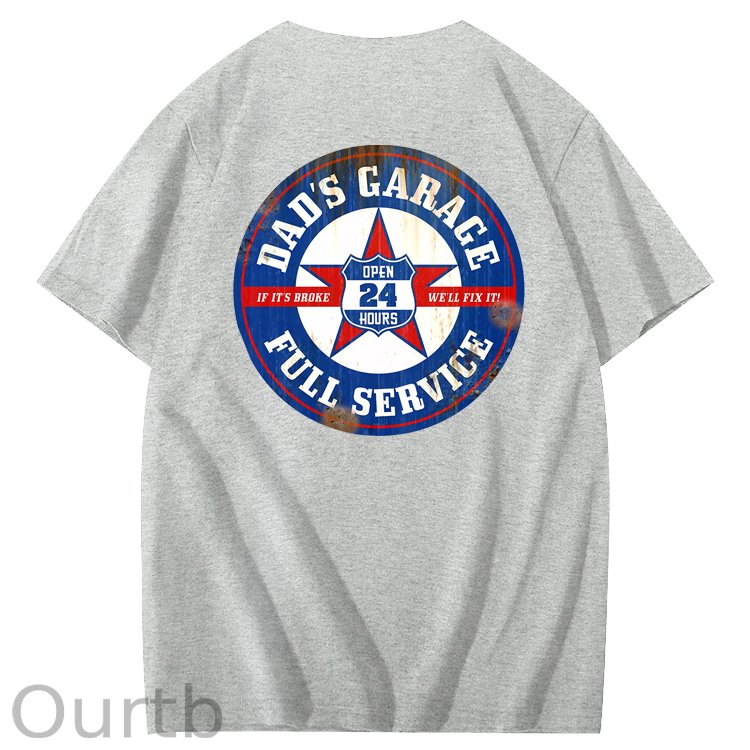 Dad's Garage Full Service If It's Broke We'll Fix It Printed Men's T-shirt