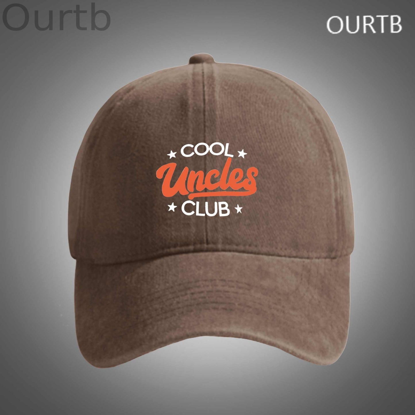 Cool Uncles Club Funny Art Print Unisex Distressed Cotton Washed Art Print Hat