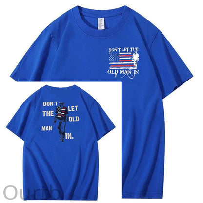Vintage Don't Let The Old Man In Pattern 100&Cotton Print T-Shirt