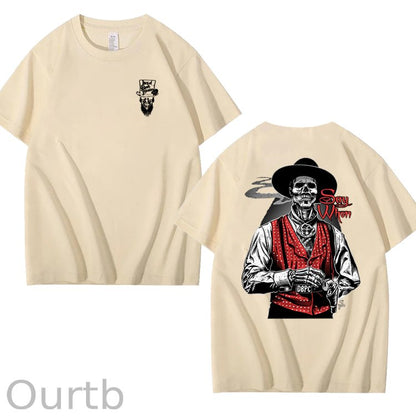 Say When Old West Death Dealers Collection Tombstone Ghost Town Zombie T-Shirt, Cowboy Shirt, Full Color, Full Size