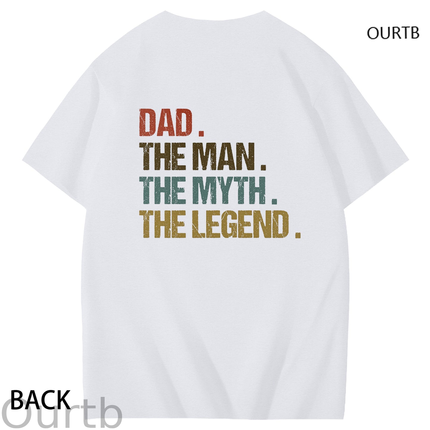 Dad The Man The Myth The Legend Funny Adult Couple Art Pattern Print T-Shirt