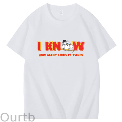 I Knew How Many Licks It Takes Art Pattern Print T-Shirt