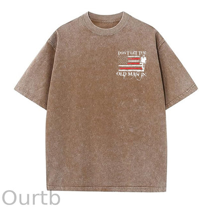 Don't Let The Old Man In Pattern Crew Neck T-Shirt