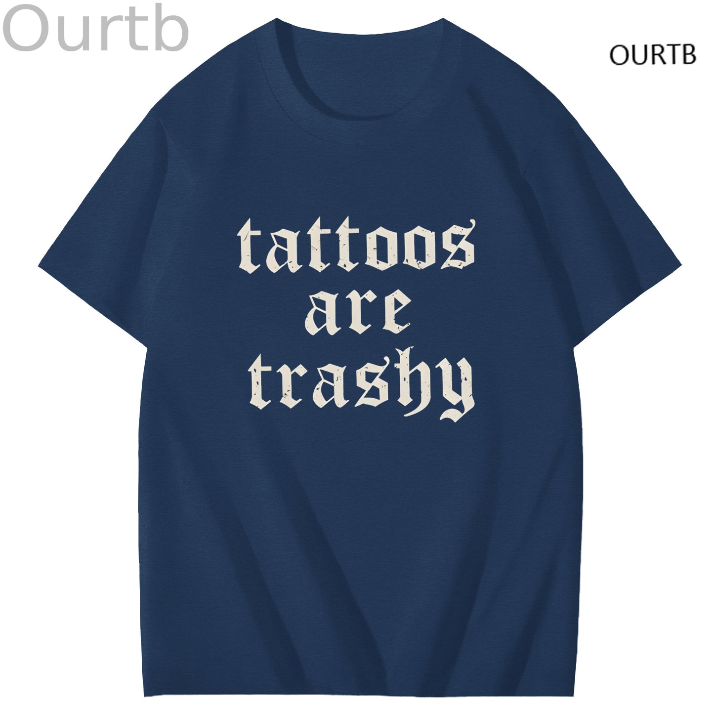 Tattoos Are Trashy Funny Art Pattern Print T-Shirt