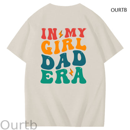 TS Fans In My Girl Dad Era Funny Art Pattern Print T-Shirt