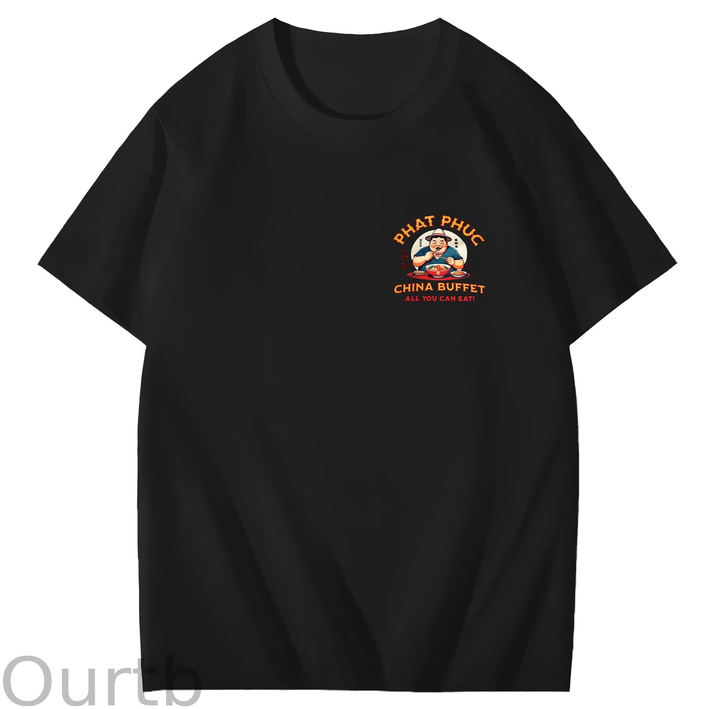 Phat Phuc China Buffet Art Pattern Print T-Shirt