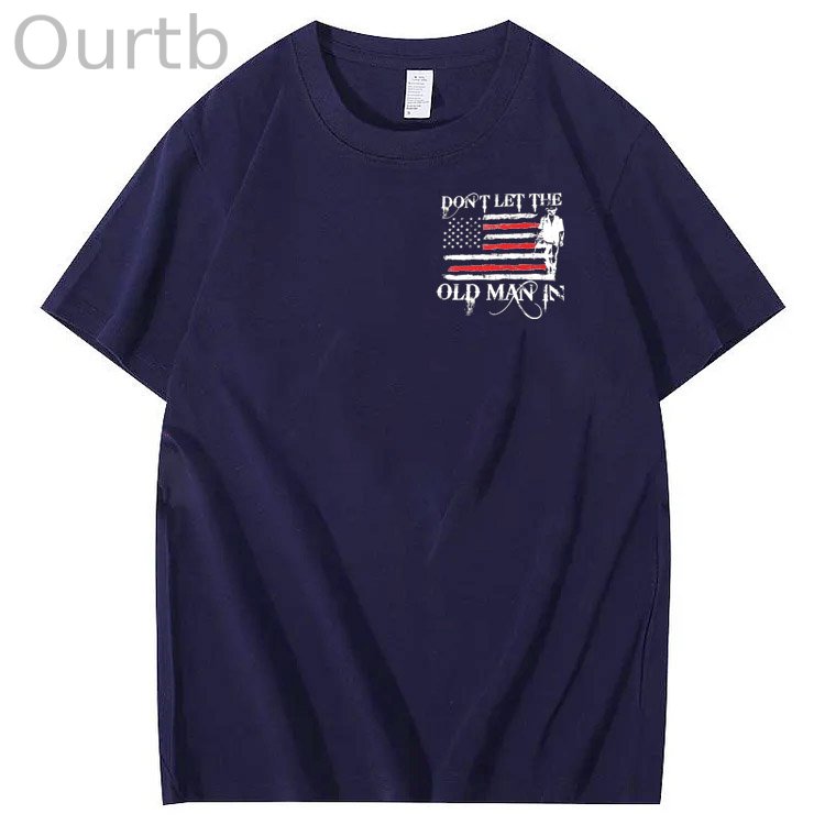 Vintage Don't Let The Old Man In Pattern 100&Cotton Print T-Shirt