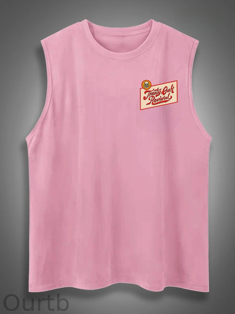 Treaty Oak Revival Print Cotton Sleeveless Tank Tops