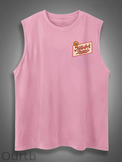 Treaty Oak Revival Print Cotton Sleeveless Tank Tops