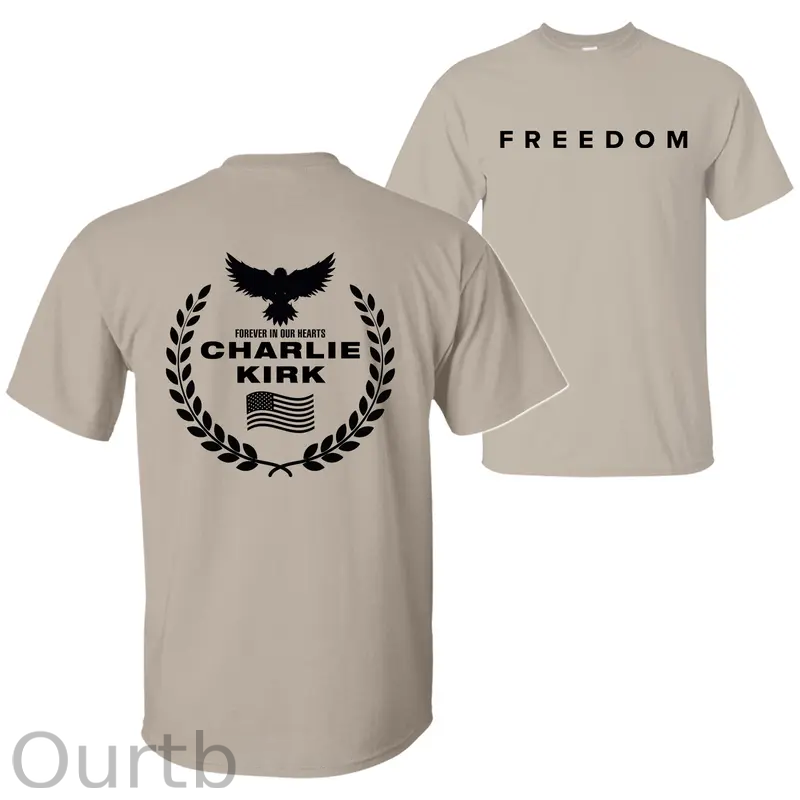 Freedom Foever Our Hearts Pattern100% Cotton T-Shirt