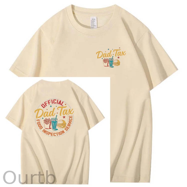 Official Dad Tax Pattern Print 100%Cotton T-Shirt