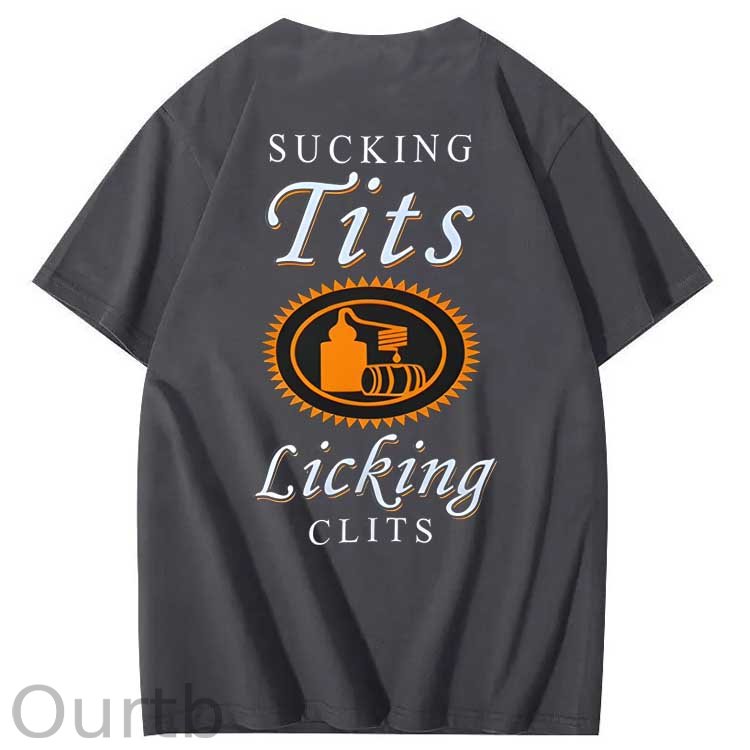 Sucking Tits Licking Clits  Pattern  Print 100%Cotton T-Shirt