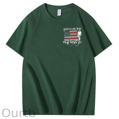 Don't Let The Old Man In Pattern 100&Cotton Print T-Shirt