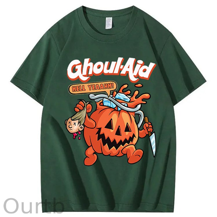 Halloween Ghoul Aid Pumpkin 100% Cotton T-Shirt