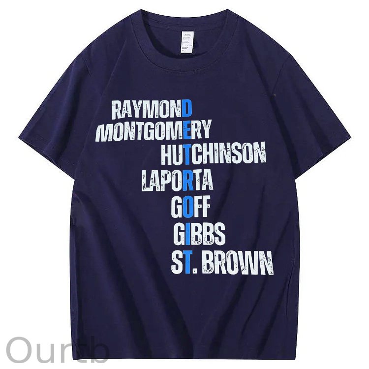 Detroit Lions football team player’s name shirt