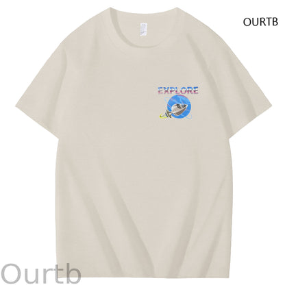 Explore Uranus Funny Adult Art Pattern Print T-Shirt
