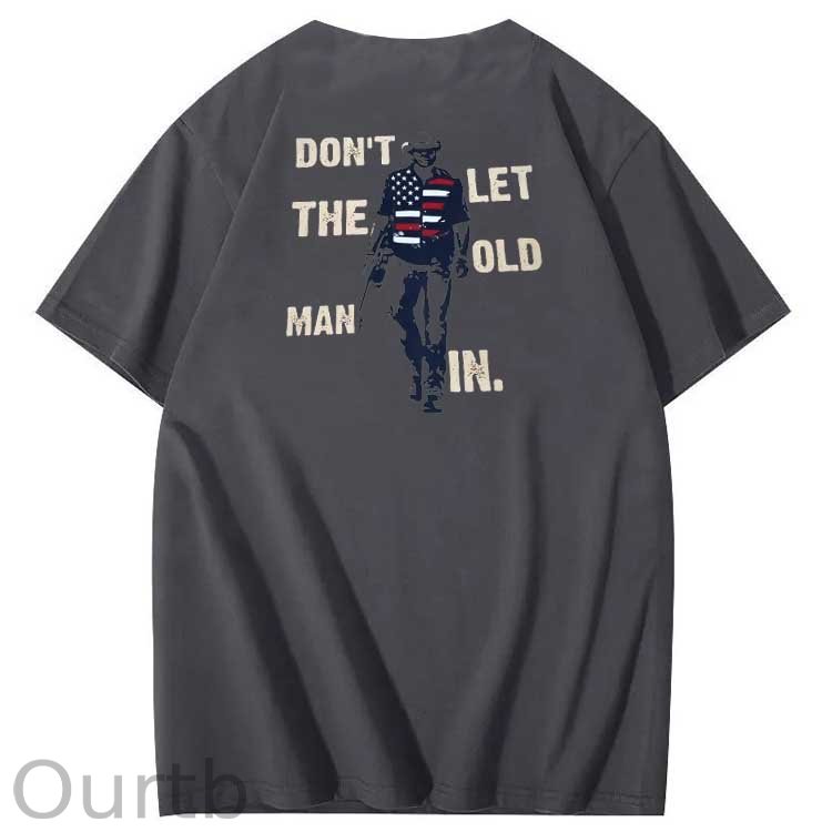 Vintage Don't Let The Old Man In Pattern 100&Cotton Print T-Shirt